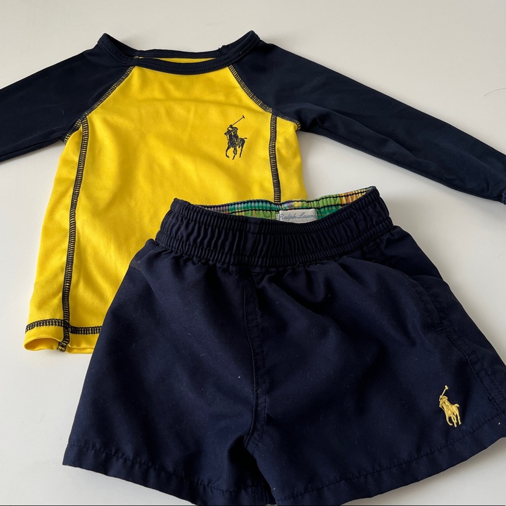 Ralph Lauren Boys Swimsuit & Rashguard